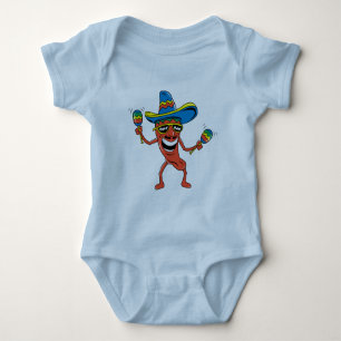 Body Para Bebê Pimenta de pimentão mexicana