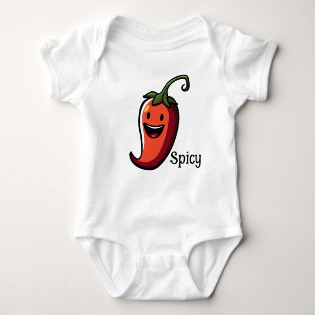 Body Para Bebê Pimenta Quente Picante (Frente)