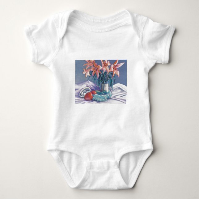 Body Para Bebê Pimentões e Lírios (Frente)