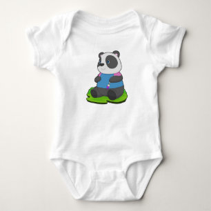 Body Para Bebê Pincel de pintura Panda Painter