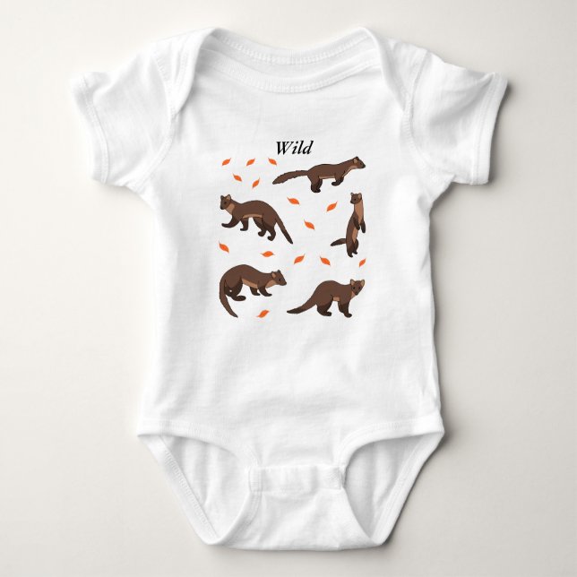Body Para Bebê Pine Martens (Frente)