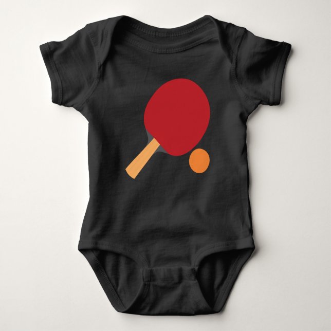 Body Para Bebê Ping Pong Paddles Tênis Engraçado (Frente)