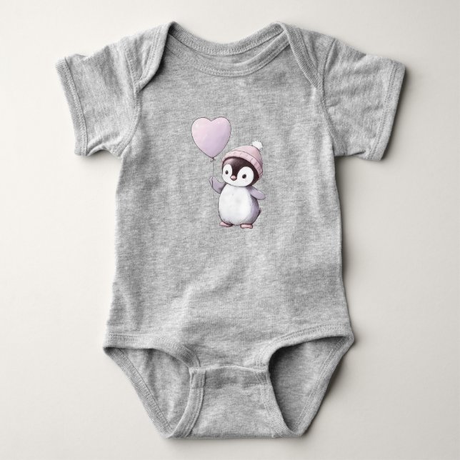 Body Para Bebê Pinguim (Frente)
