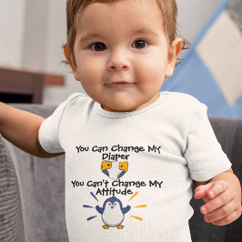 Body Para Bebê Pinguim Atitude com Espírito  Bodysuit de Bebê