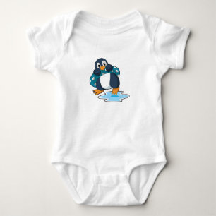 Body Para Bebê Pinguim com Lifebuoy