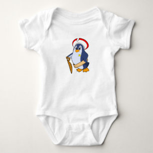 Body Para Bebê Pinguim como Pirata com Chapéu