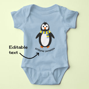 Body Para Bebê Pinguim-de-inverno bonito