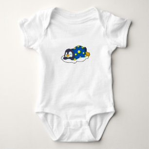 Body Para Bebê Pinguim dormindo com cobertor
