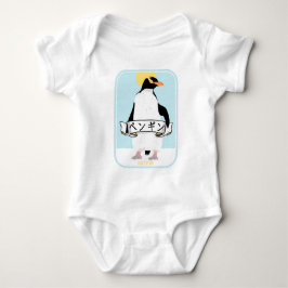 Body Para Bebê Pinguim escrevendo japonês que lê pinguim