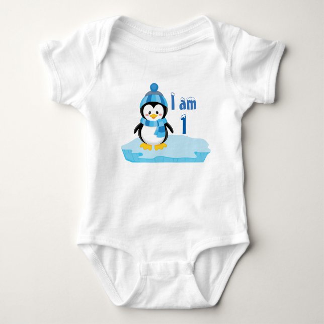 Body Para Bebê Pinguim "Eu sou um" (Frente)