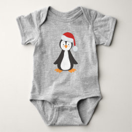 Body Para Bebê Pinguim Natal, Pinguim Bebê, Chapéu Santa