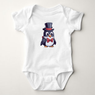 Body Para Bebê Pinguim no chapéu