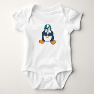 Body Para Bebê Pinguim no Futebol