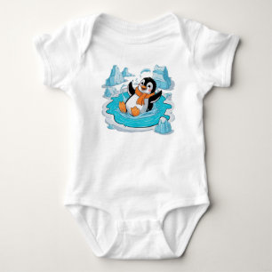Body Para Bebê Pinguim no gelo