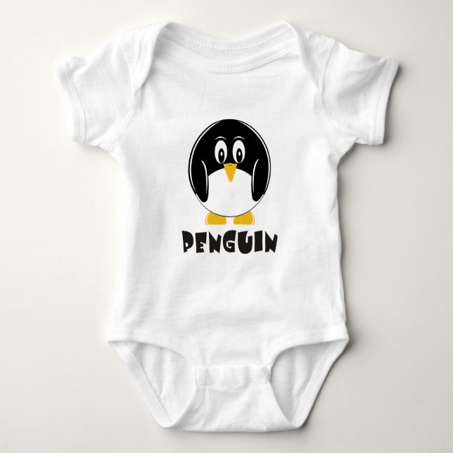 Body Para Bebê Pinguim Onsie (Frente)