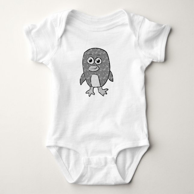 Body Para Bebê Pinguim Retro (Frente)