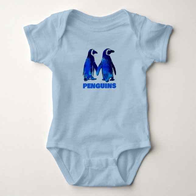 Body Para Bebê Pinguins (Frente)