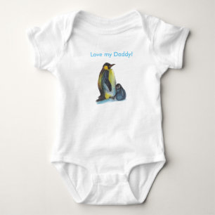 Body Para Bebê Pinguins do dia dos pais que tiram o Bodysuit do