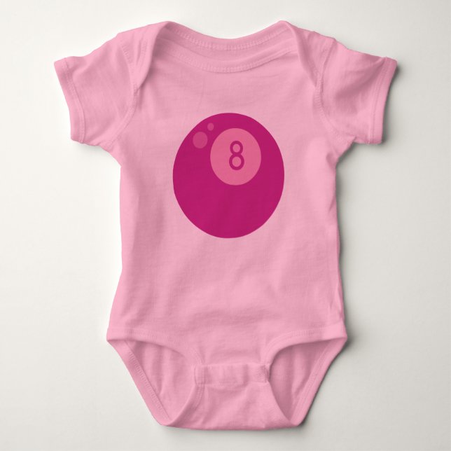 Body Para Bebê pink8ball (Frente)