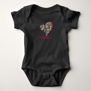 Body Para Bebê Pink Blossom Verde 