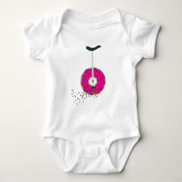 Body Para Bebê Pink Doughnut Wheel Sprinkles Coloridos Coloridos