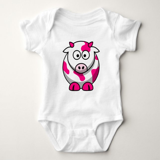 Body Para Bebê PINK - VACA Adorável (Frente)