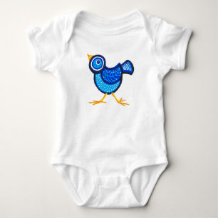 Body Para Bebê pintinho azul