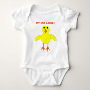 Body Para Bebê Pintinho De Páscoa Bonito Meu Bebê Personalizado