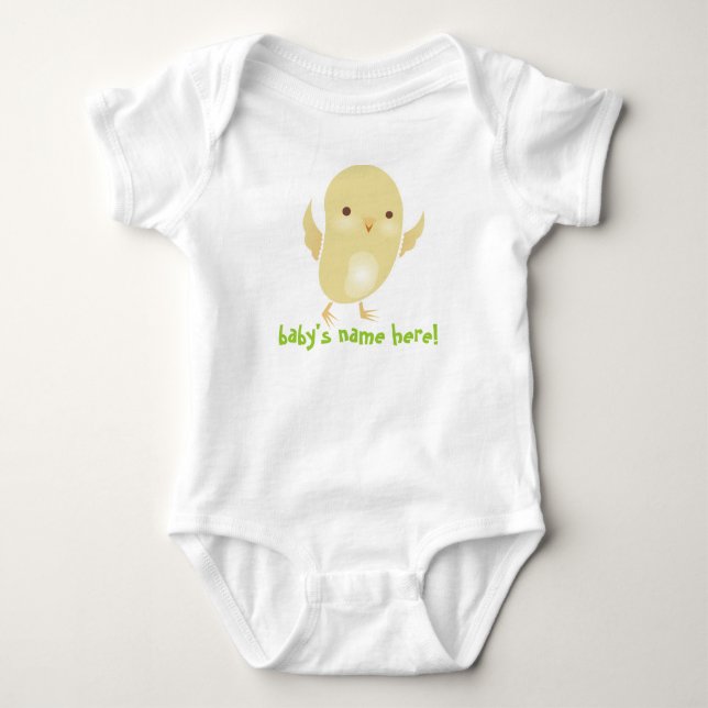 Body Para Bebê Pintinho do bebê (Frente)