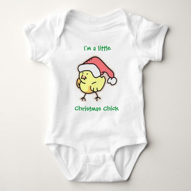 Body Para Bebê Pintinho do Natal (Frente)