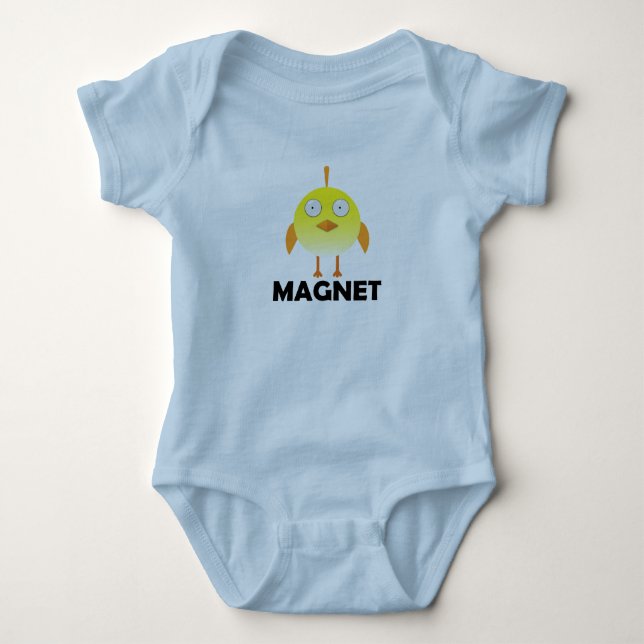 Body Para Bebê Pintinho Magnet - Bebê Jersey Bodycase (Frente)