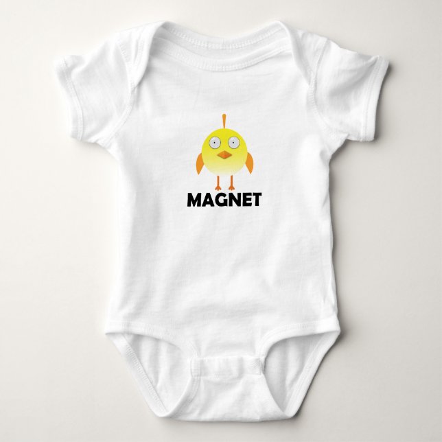 Body Para Bebê Pintinho Magnet - Bebê Jersey Bodycase (Frente)