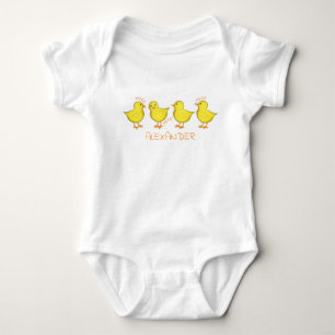 Body Para Bebê Pintinhos Baby Jersey Bodycase