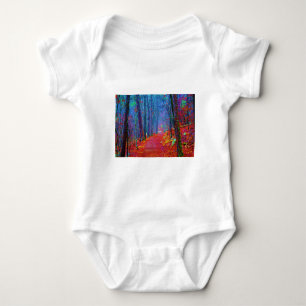Body Para Bebê Pintura a óleo da Floresta Negra