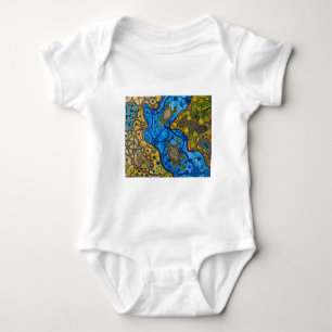 Body Para Bebê Pintura aborígene das tartarugas