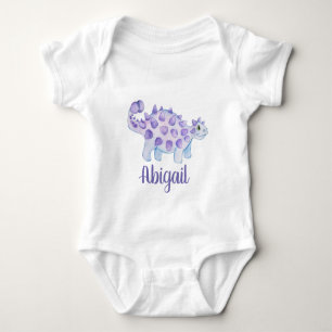 Body Para Bebê Pintura aquosa de dino-cáustica cúbica bib