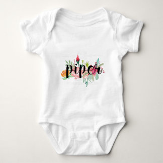 Body Para Bebê Piper Floral Personalizada