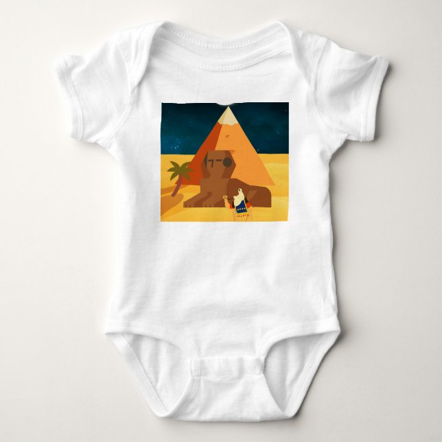 Body Para Bebê Pirâmide à noite (Frente)