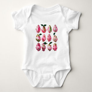 Body Para Bebê Pitaya Watercolor Art Tropical
