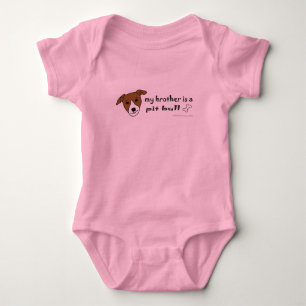 Body Para Bebê PitBullTanWhiteIrmão