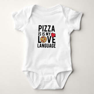 Body Para Bebê Pizza é a minha língua de amor