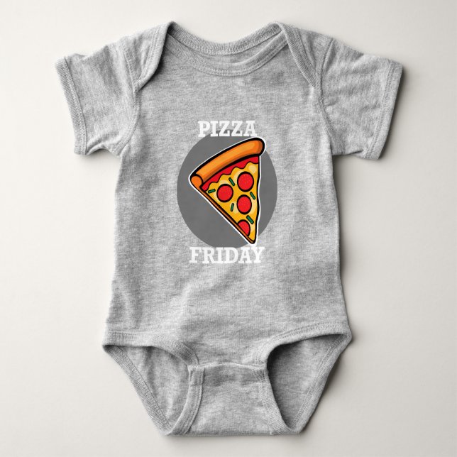 Body Para Bebê Pizza Sexta-Design - Bebê Jersey Bodycase (Frente)