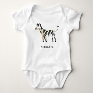 Body Para Bebê Pizzebra Pizza Zebra Bebê Kid T-Shirt