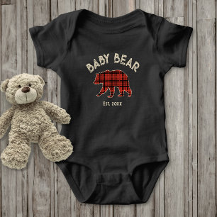 Body Para Bebê Plaid do País Ursinho Ano de Nascimento Estabeleci