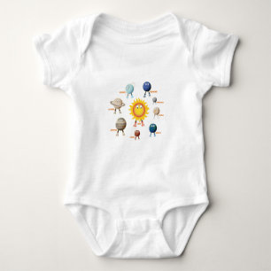 Body Para Bebê Planetas e Sistema Solar