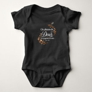 Body Para Bebê Planos de Deus Realizados em Mim Preto Marrom Br