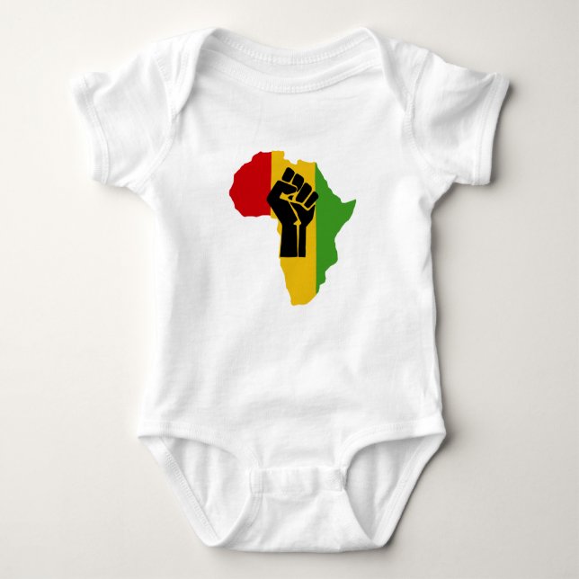 Body Para Bebê Poder de África - reggae (Frente)