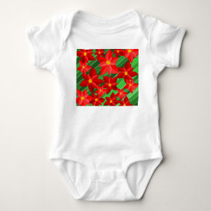 Body Para Bebê Poinsettias