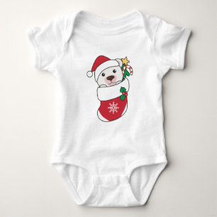 Body Para Bebê Polar Bear Natal Neve Inverno Polar
