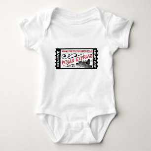 Body Para Bebê Polar Express Train Ticket Natal